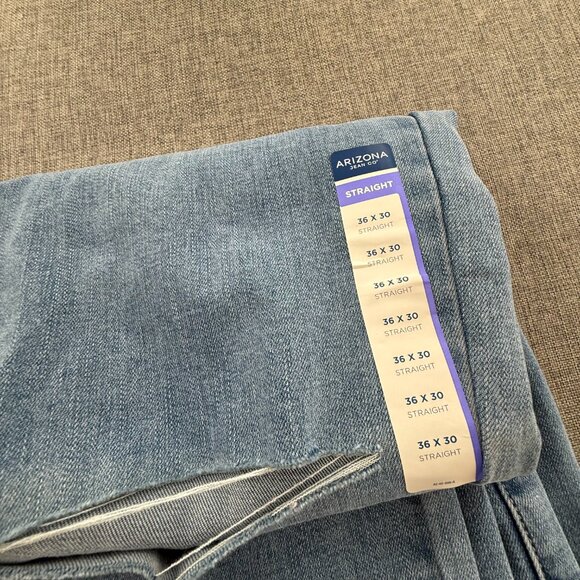 NEW! Mens Arizona Straight Jeans $50 Advance Flex‎ 360 Cotton Blend 36X30 - Picture 12 of 13